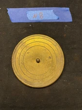 (N8) Antique French Mantle Clock Brass Back Door Rear Bezel Part Japy Marti Era