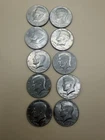 $5 FV Kennedy Half Dollars Lot of 10 Coins 40% Silver AU to BU to Circulated