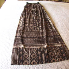 Worth Long Dress Sexy High Side Slit 6 Black Brown Khaki Cream Geometric S