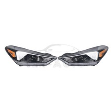 For 2019 2020 2021 Hyundai Tucson Headlight Assembly Halogen W LED DRL Set 2pcs