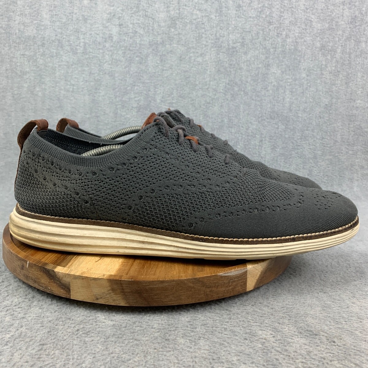 Cole Haan Mens Grand Evolution Stitchlite Wingtip Oxford Shoes Mens Size 12 Gray Cole Haan Original Grand Stitchlite Mens Size 12 M Wingtip  main image 2