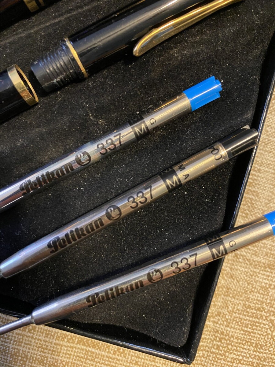 Pelikan 14C-585 Fountain Pen & Roller Ball Pen, Ink, Box M Nib