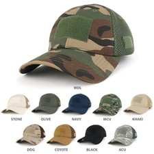 Low Crown Air Mesh Tactical Cap with Loop Patch - FREE SHIP