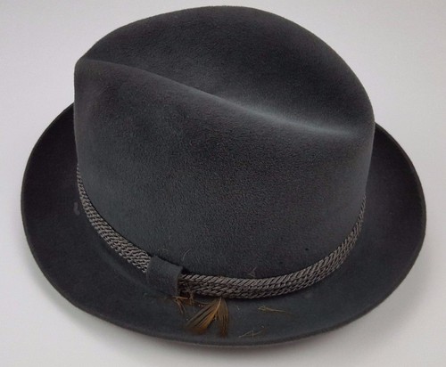 Vintage Dobbs Hat 7 Gray Fedora Mens 