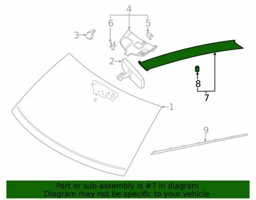 Genuine Ford Pillar Molding LB5Z-7803144-AA 2025-2025 Explorer Police - Image 2 of 2