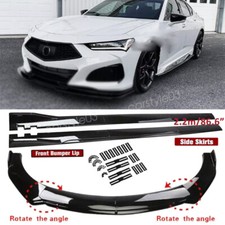 For Acura Tlx 2018-2021 Front Bumper Lip Splitter Body Kit Side Skirts Glossy