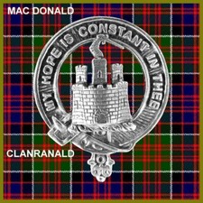 Mac Donald Clanranald Scottish Clan Badge, Pewter