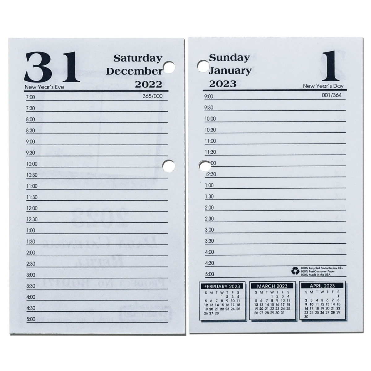 2024 AtAGlance E71750 Daily Calendar Refill, 31/2 X, 52 OFF