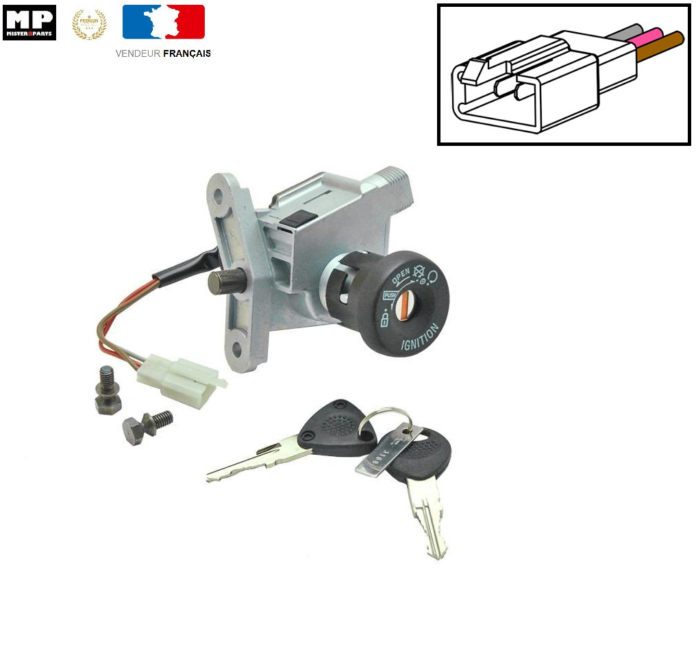 Serrure neiman MBK Booster cassée ? Remplacez votre contacteur clé d'origine
