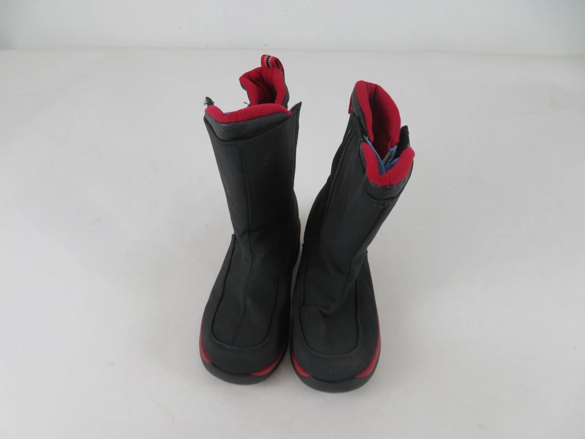 Lands End Toddler Boots Size 13 M Kids Black Red Pull On Calf