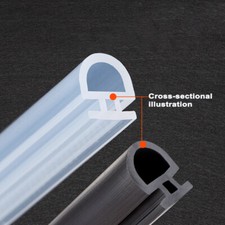 For PVC Window and Door Bubble Gasket 1-10Metre Black Rubber Seal Replacement