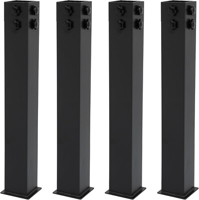 4 Pack Super Heavy Carbon Steel Bed Risers Fit College Dorm Square Wooden Bed Fr