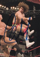 Carlito Colon Signed 2007 Topps WWE Action Card #2 Autograph WWC Caribbean Cool