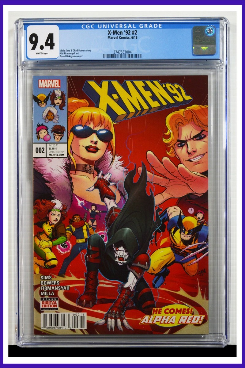 X-Men '92 #2 CGC Graded 9.4 Marvel June 2016 White Pages