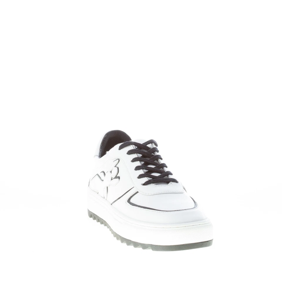 PATRIZIA PEPE scarpe donna Sneaker Fly in pelle bianco e nero 2VA317A3KW Foto 2 de 4
