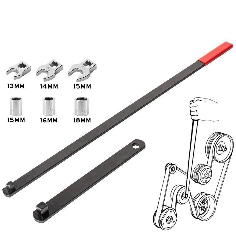 8Pcs Belt Reel Removal Tool Adjuster Tool Idler Pulley Wrench Belt