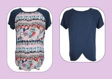 X-Store Maternity UK SIZE 14 Geometric Top Blue/Multi print PREGNANCY BRAND NEW