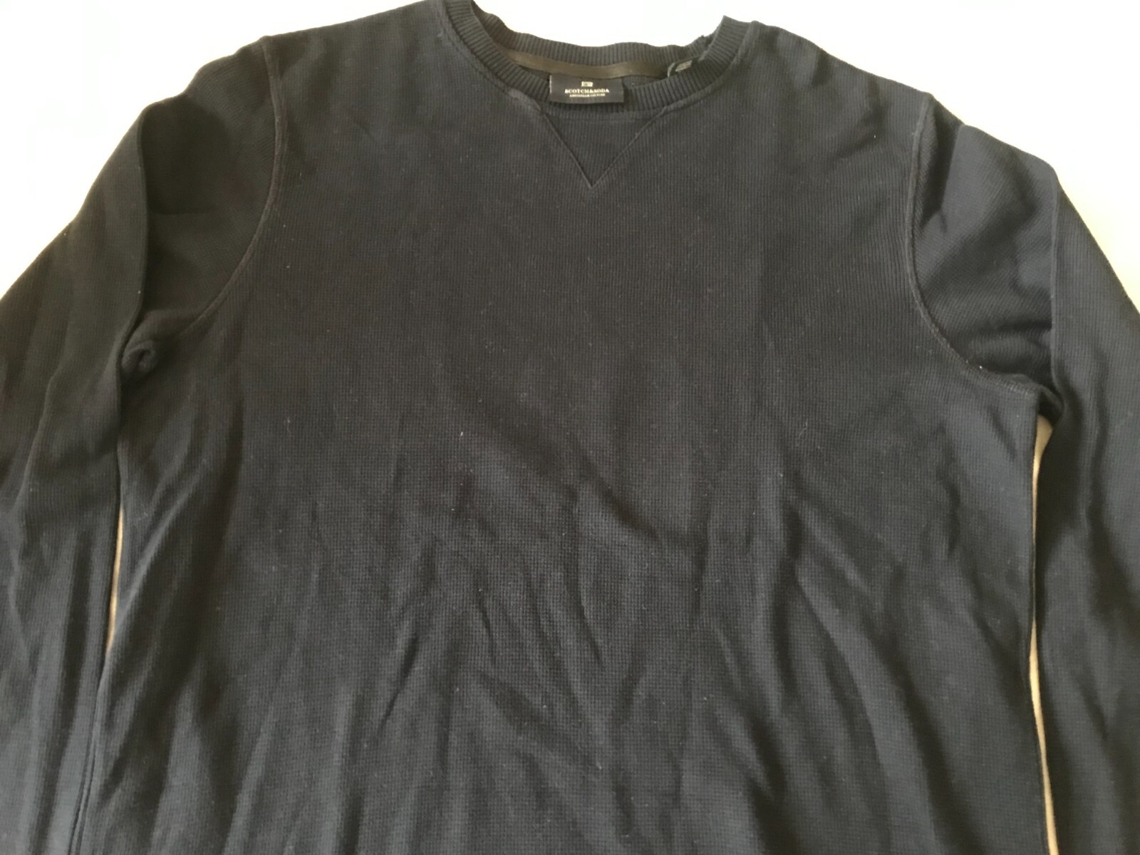 SCOTCH SODA NAVY BLUE MEN'S PULLOVER SWEATSHIRT SIZE LARGE EU