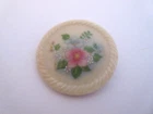 Vintage Avon Brooch Pin Ceramic Floral Round 1.5 inch Costume Fashion Jewelry