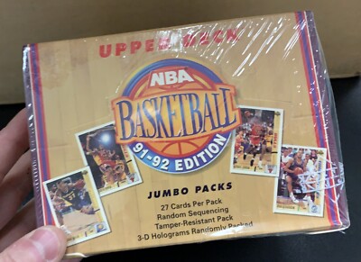 91-92 Upper Deck NBA Basketball Jumbo Packs Wax Box Factory Sealed