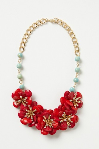 ANTHROPOLOGIE Camellia Bib Statement 