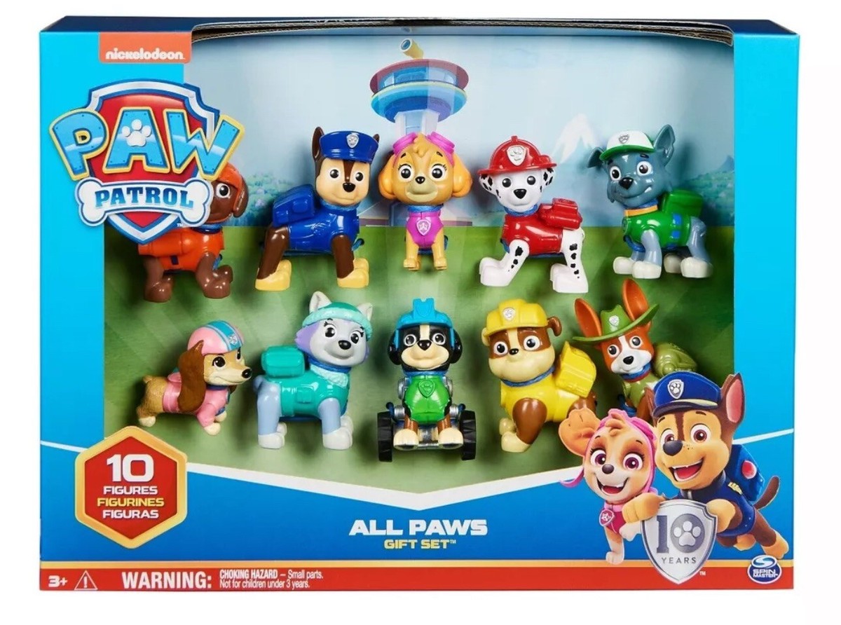 Paw Patrol, 10th Anniversary, All Paws 10 Figures Gift Set Playset