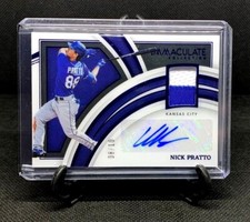 NICK PRATTO 2022 Panini Immaculate Prospect Patch Prime Auto Blue /10 PACK FRESH