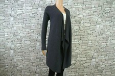 LORD TAYLOR ZIPFEL DAMEN REINE WOLLE STRICKJACKE ÜBERWURF GRAU  L 