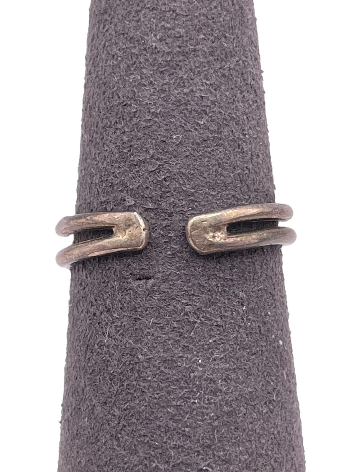 Sterling Silver 925 Double Open Bar Tiny Pinky Ri… - image 3