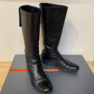 PRADA SPORT Long Boots Size:38 25cm Black | eBay PRADA SPORT Long Boots Size:38 25cm Black | eBay