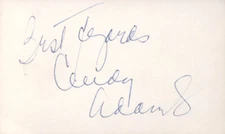 CINDY ADAMS - AUTOGRAPH SENTIMENT SIGNED