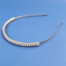 Bridal Double Band Rhinestone Crystals Faux Diamonds Wedding Headband Tiara