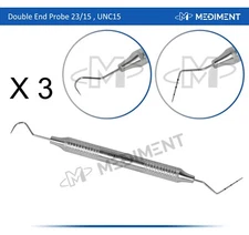 3 X Dental Explorer-Probe 23/15UNC Hollow Handle,High Quality Dental Instruments