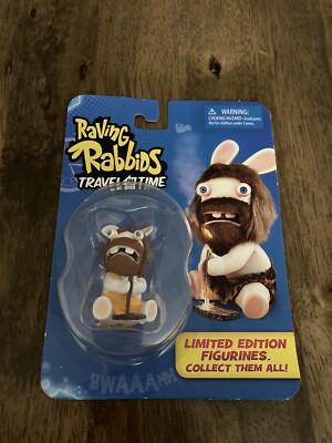 Raving Rabbids TRAVEL in TIME Limited Edition CAVEMAN mini action figure UBISOFT