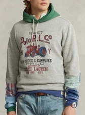 Polo Ralph Lauren Patchwork Fleece Graphic Hoodie $298 - M