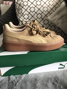 puma suede platform oatmeal