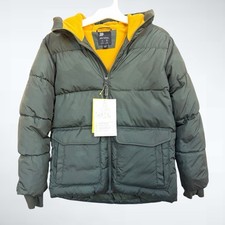 All in Motion Hooded Puffer Jacket Green Boy Size M 8/10
