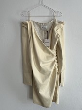 Nanushka Vegan Leder Wrap Kleid XL Neu