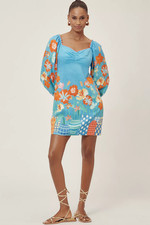 NWT ANTHRO FARM RIO X ANTHROPOLOGIE LINEN BLEND PRINTED MINI DRESS- SIZE XS