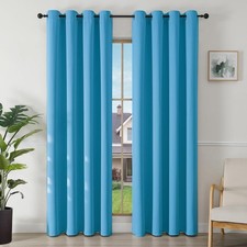 Opaque Curtains with Eyelet Curtains Set of 2, Blackout Curtain Thermovo...
