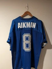 Vintage 90s Dallas Cowboys Troy Aikman Apex One NFL Football Blue X-Large Jersey