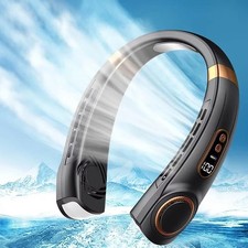 Portable USB Rechargeable Neckband Lazy Neck Hanging Dual Cooling Mini Fan USA
