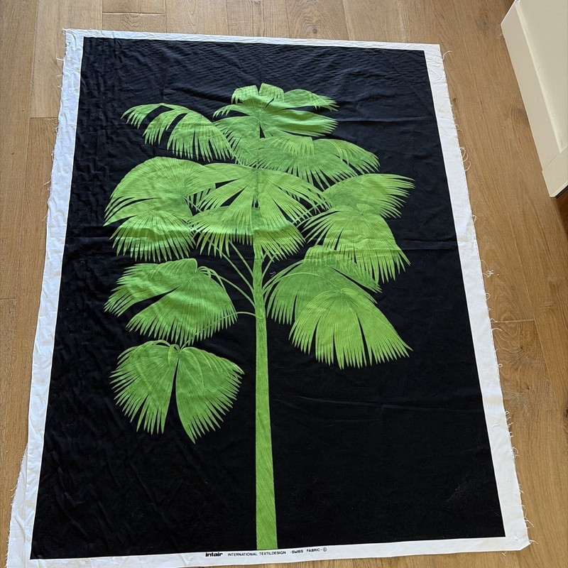 Vintage Mod Intair Finland Fabric  Intair Palm Fabric Panel Swiss textile