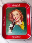 Vintage Original 1950's Coca-Cola Metal Serving Tray "Have A Coke" Redhead Girl