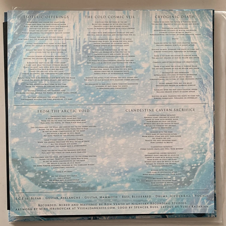 Imperial Crystalline Entombment – Abominable Astral Summoning Brand New Blue LP - Image 3 of 4