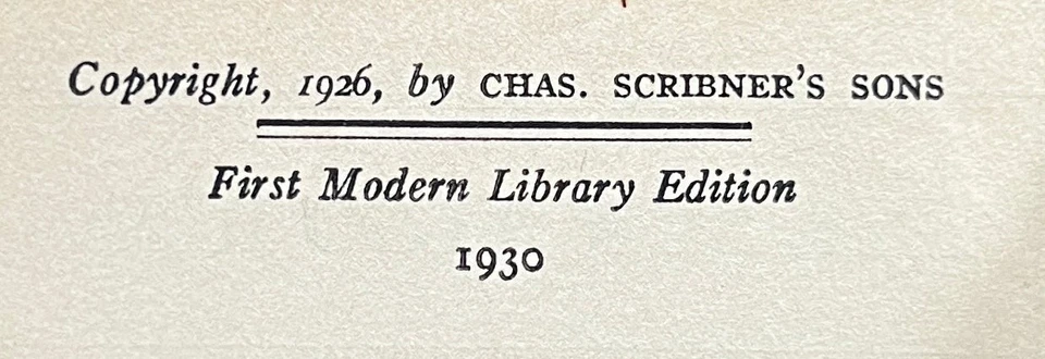 Ernest Hemingway / The Sun Also Rises 1st Edition 1930 - Image 2 of 2
