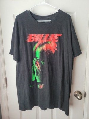 Billie Eilish Pop Star Hand To Face Music  20 Tour Black T-Shirt SZXL