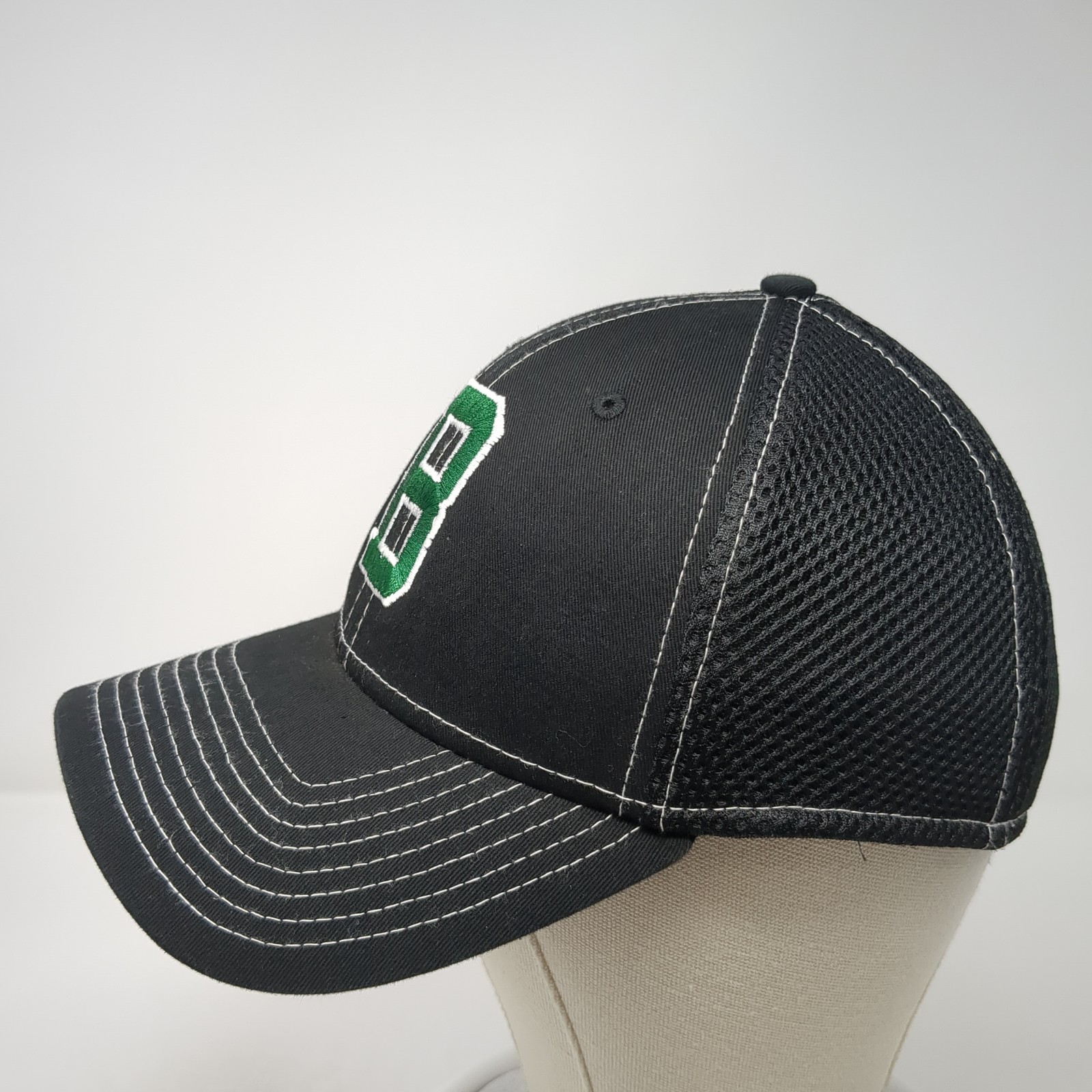 B Initial Fitted Baseball Cap Black Large Embroid… - image 3