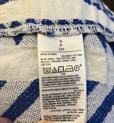 Old Navy Women's  Jacquard Mini Swing Dress  White/Blue Small Boho - Picture 8 of 8
