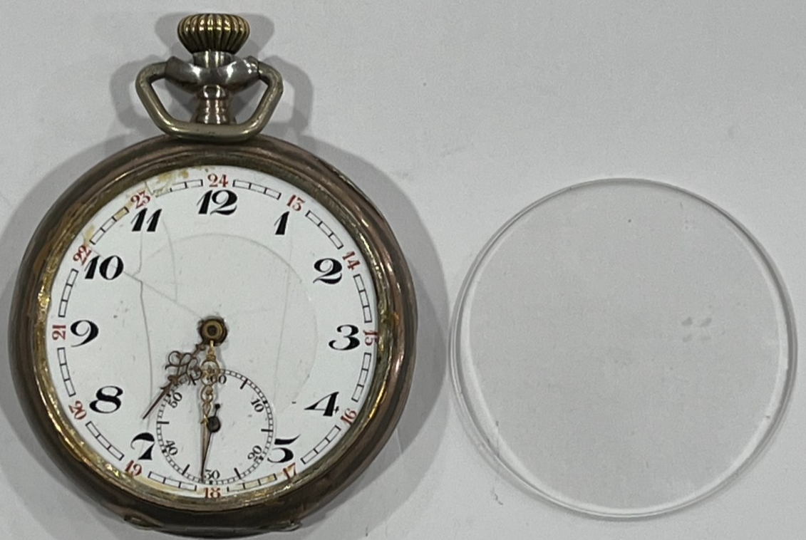 Swiss/German Stamped 800 Silver Mechanical Pocket Watch-Non